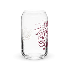 Load image into Gallery viewer, Coffee and Sarcasm Glass tumbler with optional bamboo lid and straw
