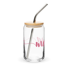 Load image into Gallery viewer, Mama Glass tumbler with optional bamboo lid and straw
