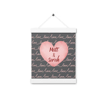 Load image into Gallery viewer, Personalized Heart Canvas Poster with hangers
