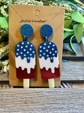 Load image into Gallery viewer, Stars &amp; Stripes Cone Acrylic Earrings
