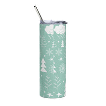 Load image into Gallery viewer, Whimsical Winter Trees Stainless steel tumbler
