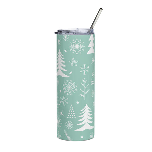 Whimsical Winter Trees Stainless steel tumbler