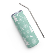 Load image into Gallery viewer, Whimsical Winter Trees Stainless steel tumbler
