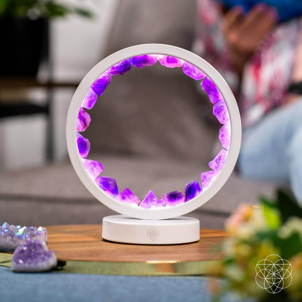 Stress Less, Sleep More – Amethyst Healing Lamp - Stardust & Moonstone