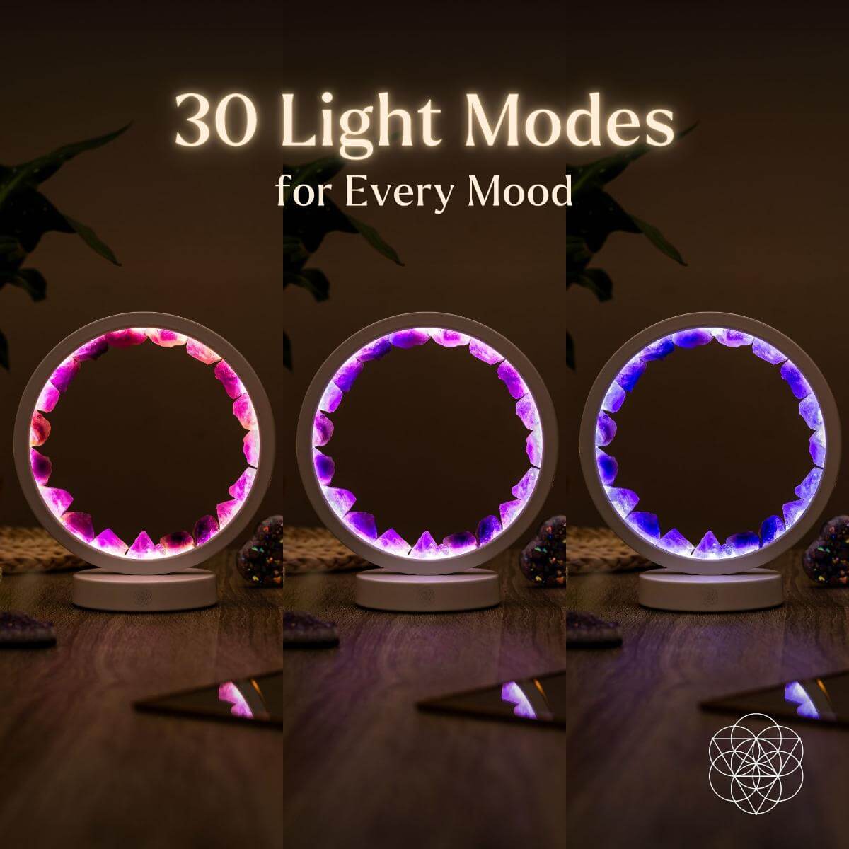 Stress Less, Sleep More – Amethyst Healing Lamp - Stardust & Moonstone