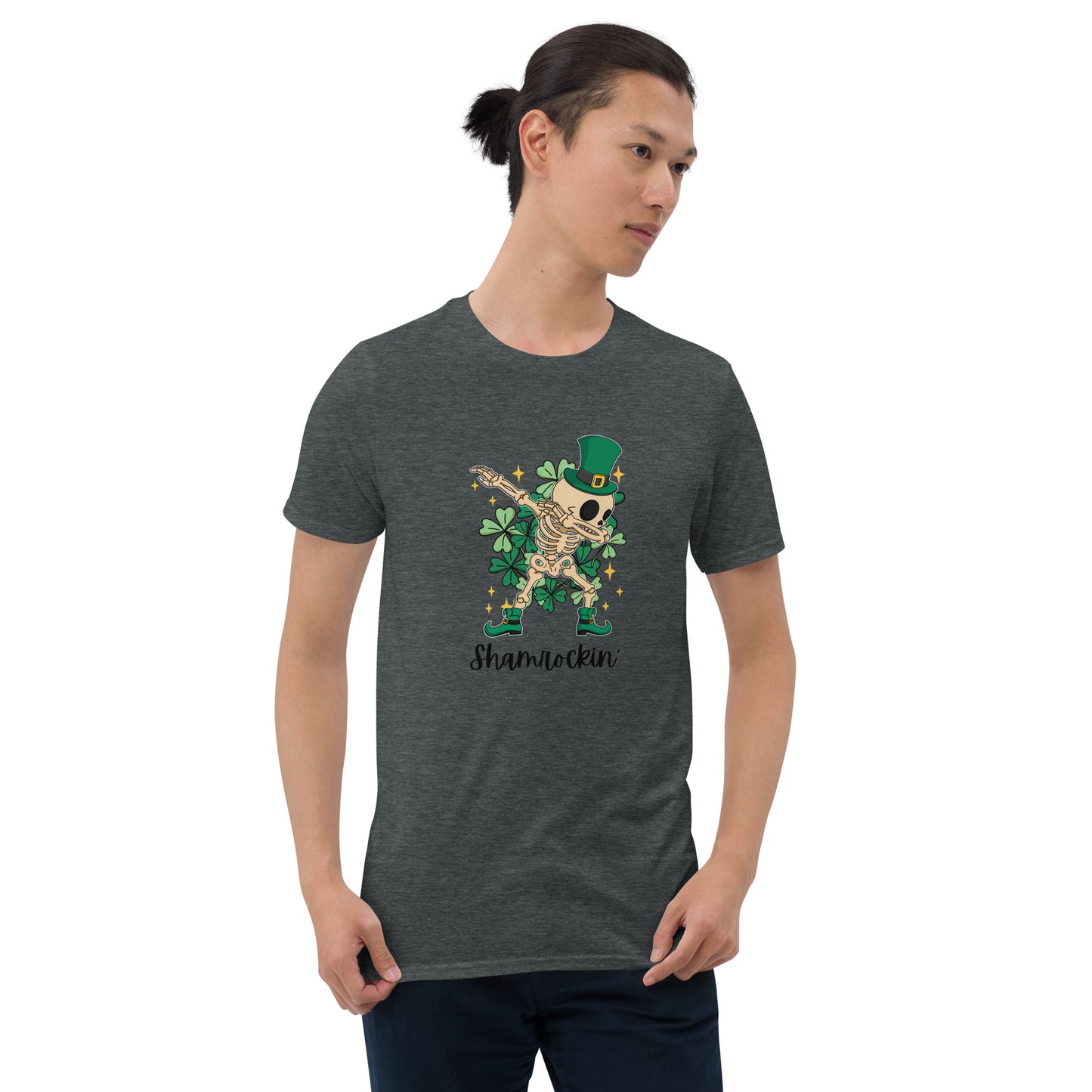 Shamrockin Skeleton St Patrick’s Short-Sleeve Unisex T-Shirt - Stardust & Moonstone