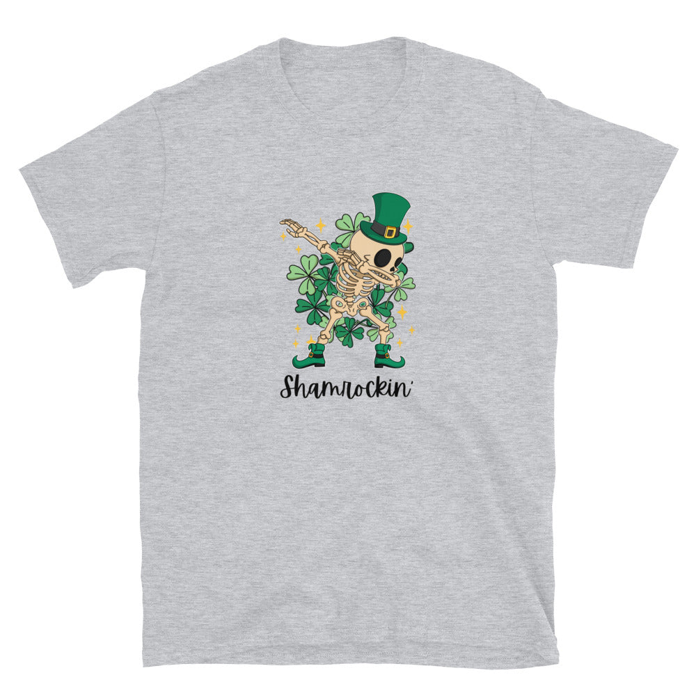 Shamrockin Skeleton St Patrick’s Short-Sleeve Unisex T-Shirt - Stardust & Moonstone