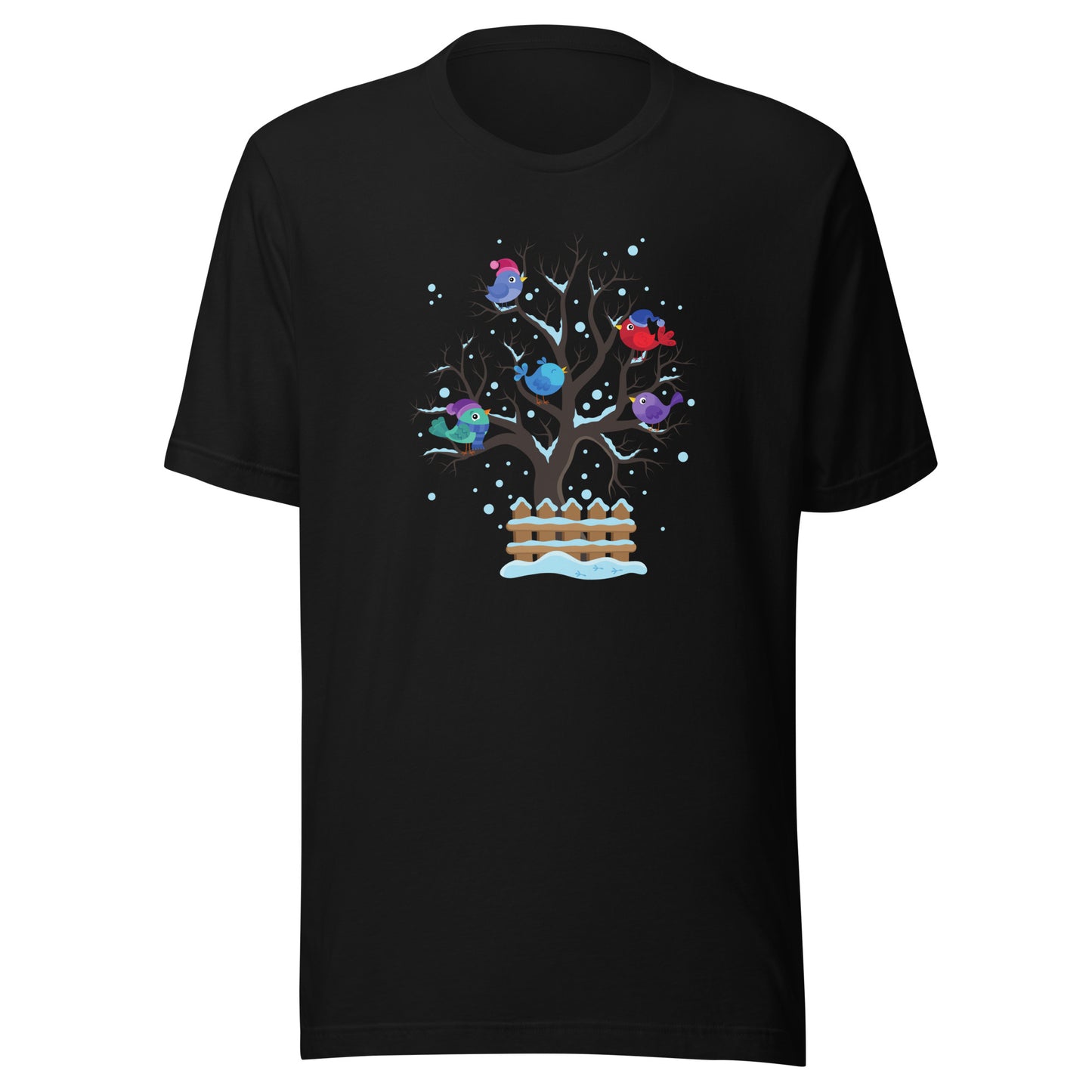 Winter Birds Unisex t-shirt in Various Colors