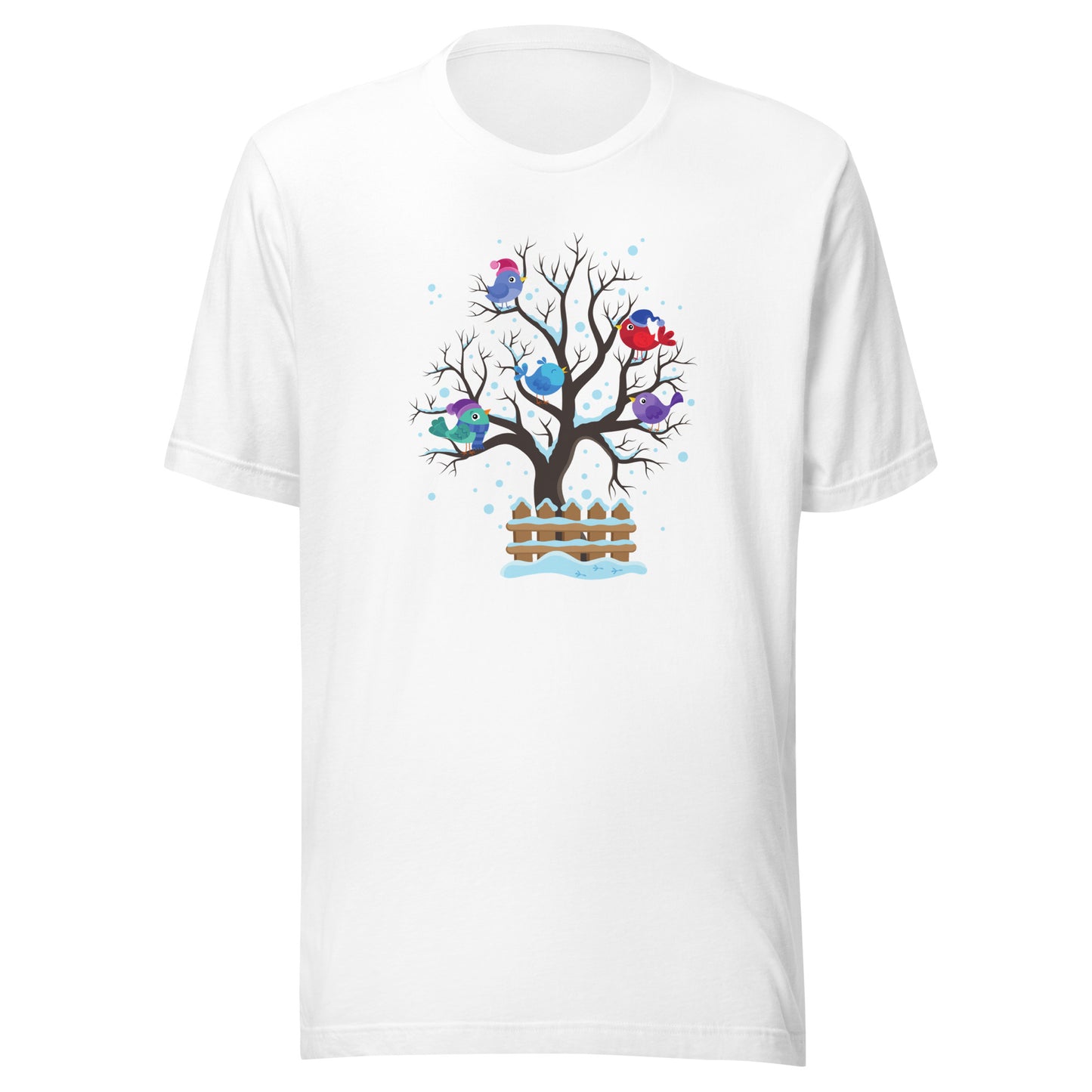 Winter Birds Unisex t-shirt in Various Colors
