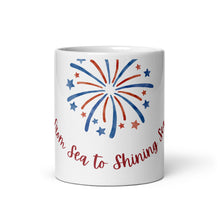 Load image into Gallery viewer, Patriotic Gnome White glossy mug
