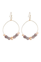 Load image into Gallery viewer, Lava Rock &amp; Bead Earrings - Various Colors - Stardust &amp; Moonstone
