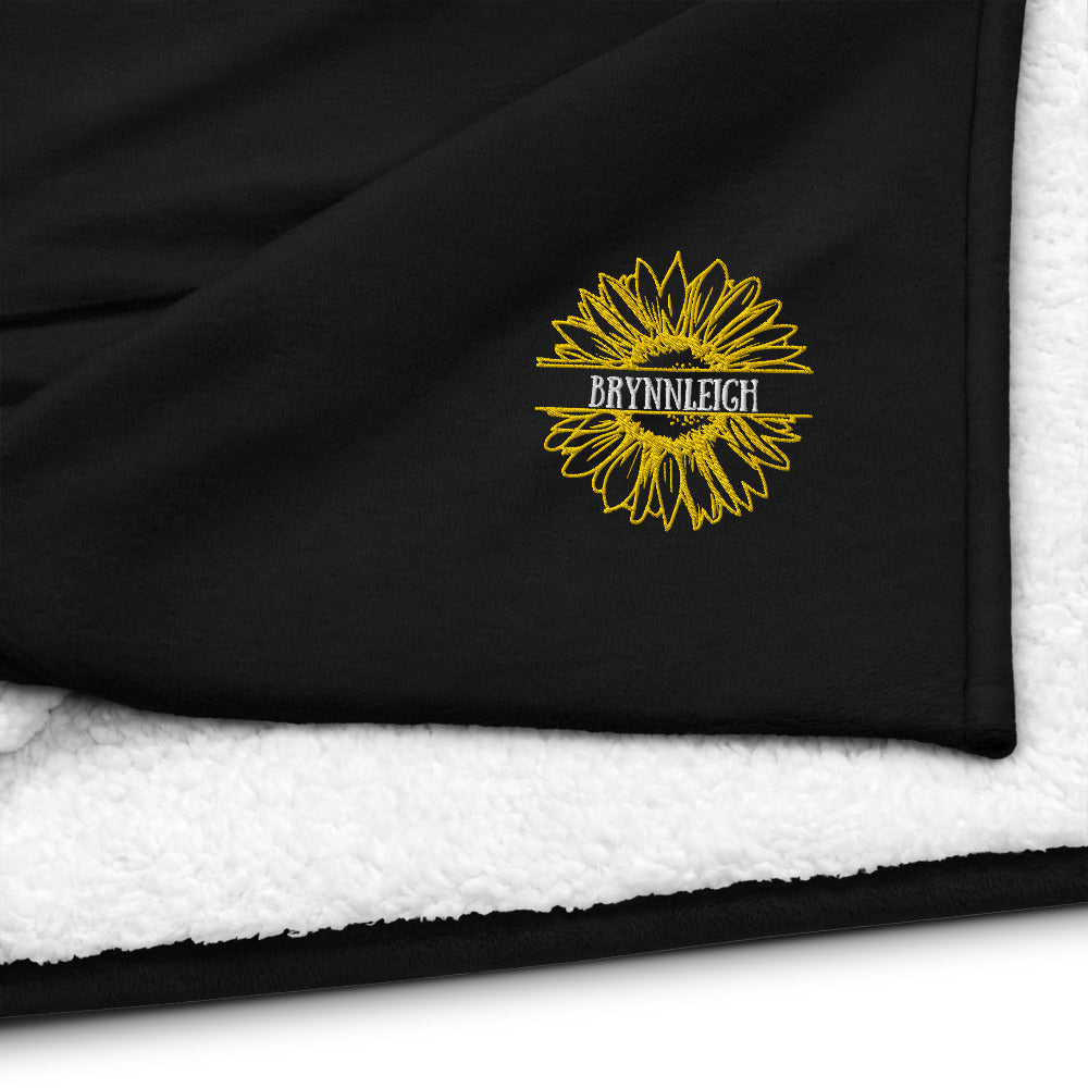 Sunflower Custom Premium Sherpa Blanket