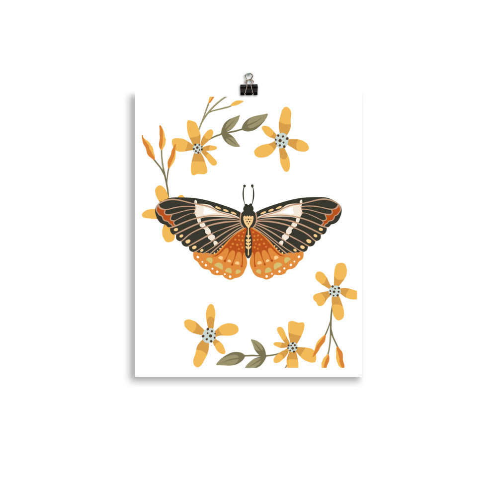 Boho Butterfly Wall Poster
