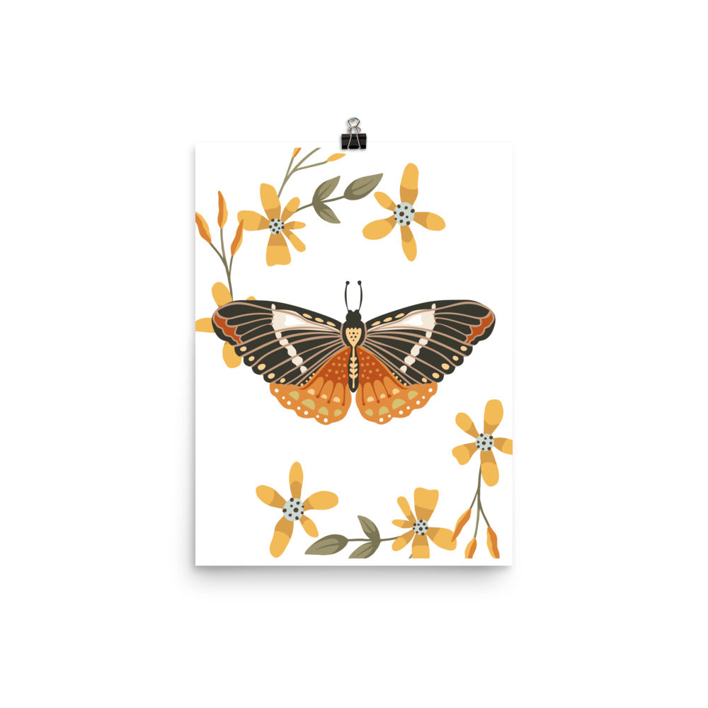 Boho Butterfly Wall Poster