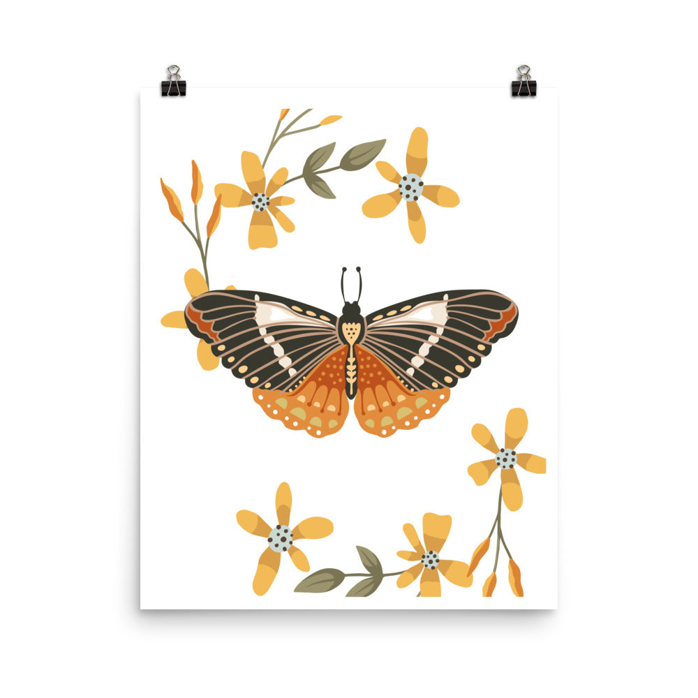 Boho Butterfly Wall Poster