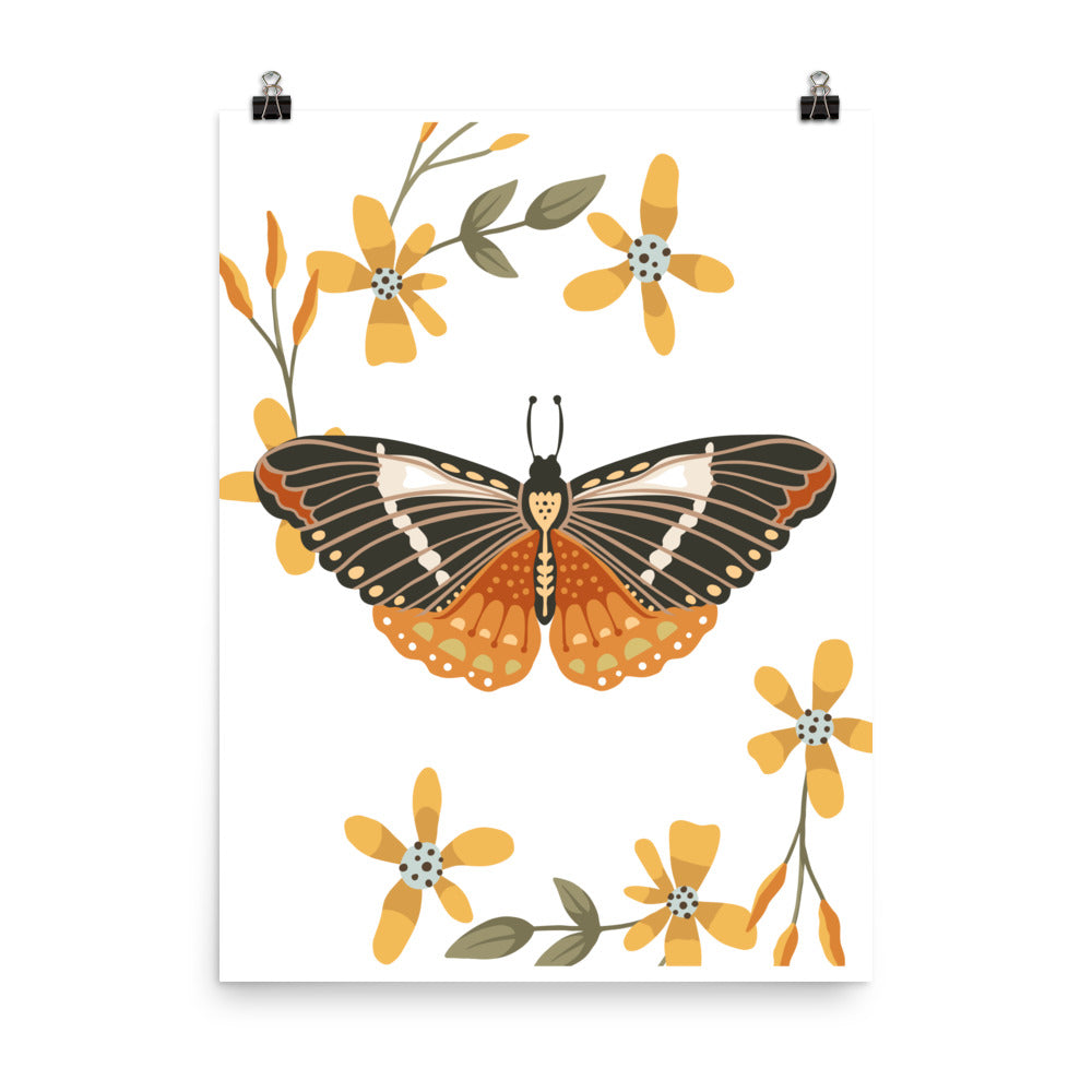 Boho Butterfly Wall Poster