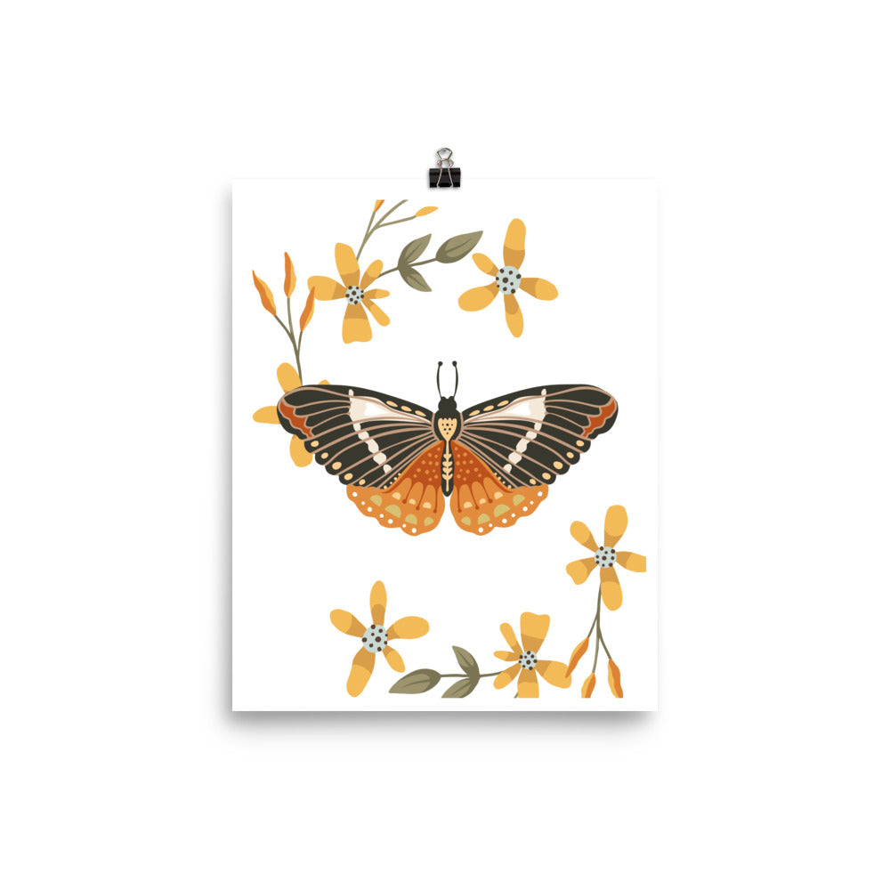 Boho Butterfly Wall Poster