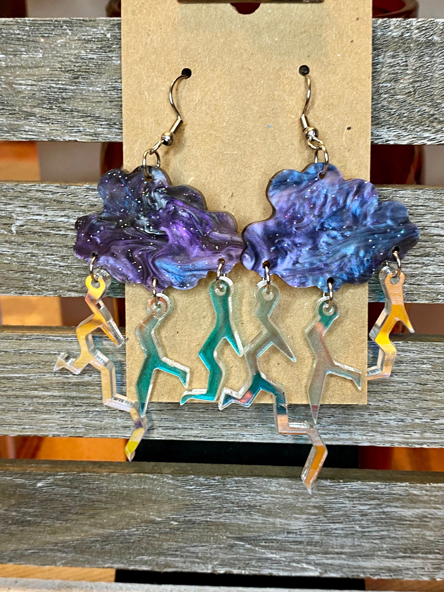 Lightning Cloud Acrylic Earrings