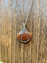 Load image into Gallery viewer, Wire wrap Pumpkin Gemstone Necklace
