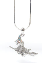 Load image into Gallery viewer, Crystal Witch Pendant Necklace - Stardust &amp; Moonstone

