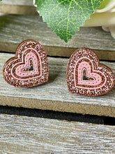Load image into Gallery viewer, Sparkle Heart Acrylic Earrings
