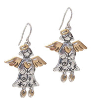 Load image into Gallery viewer, Two-tone Angel Earrings - Stardust &amp; Moonstone
