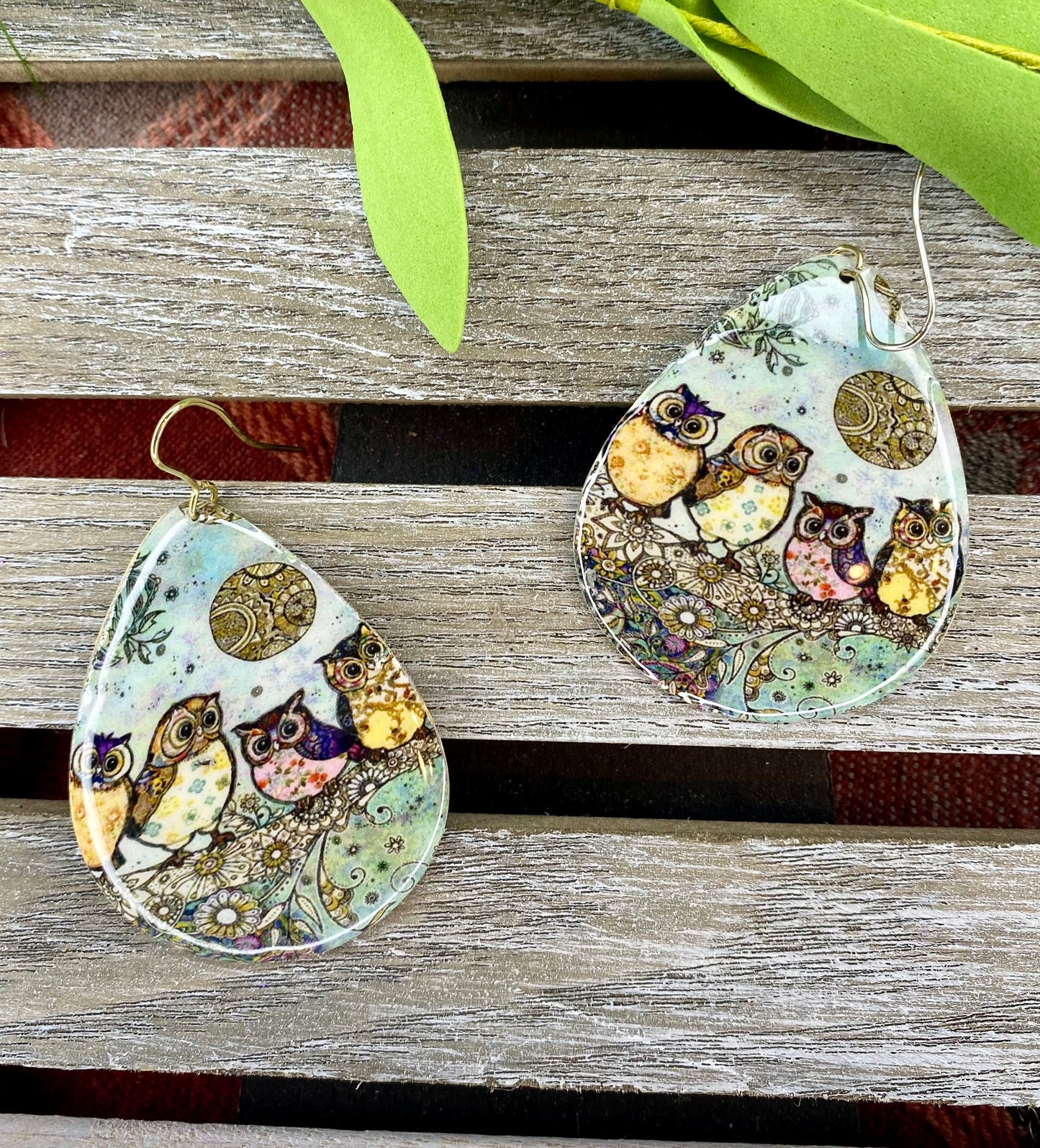 Whimsical Art Print Earrings - Stardust & Moonstone