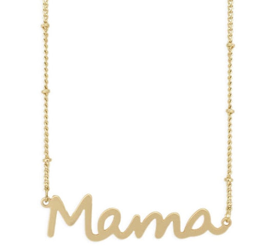 Mama Script Necklace