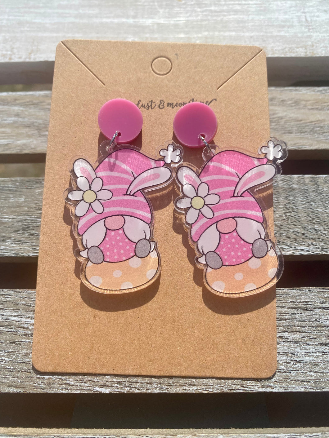 Bunny Gnome Easter Earrings