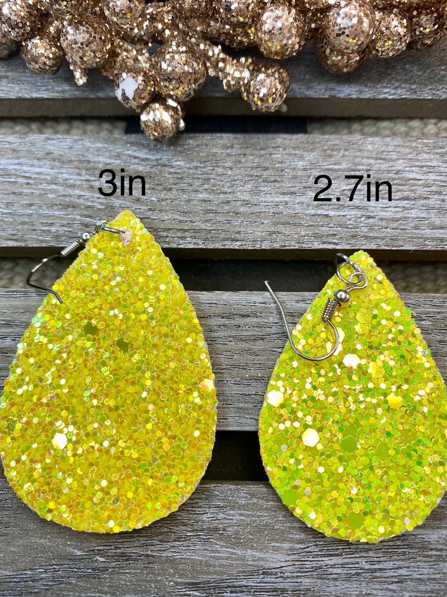 Glitter Teardrop Earrings - Various Colors - Stardust & Moonstone