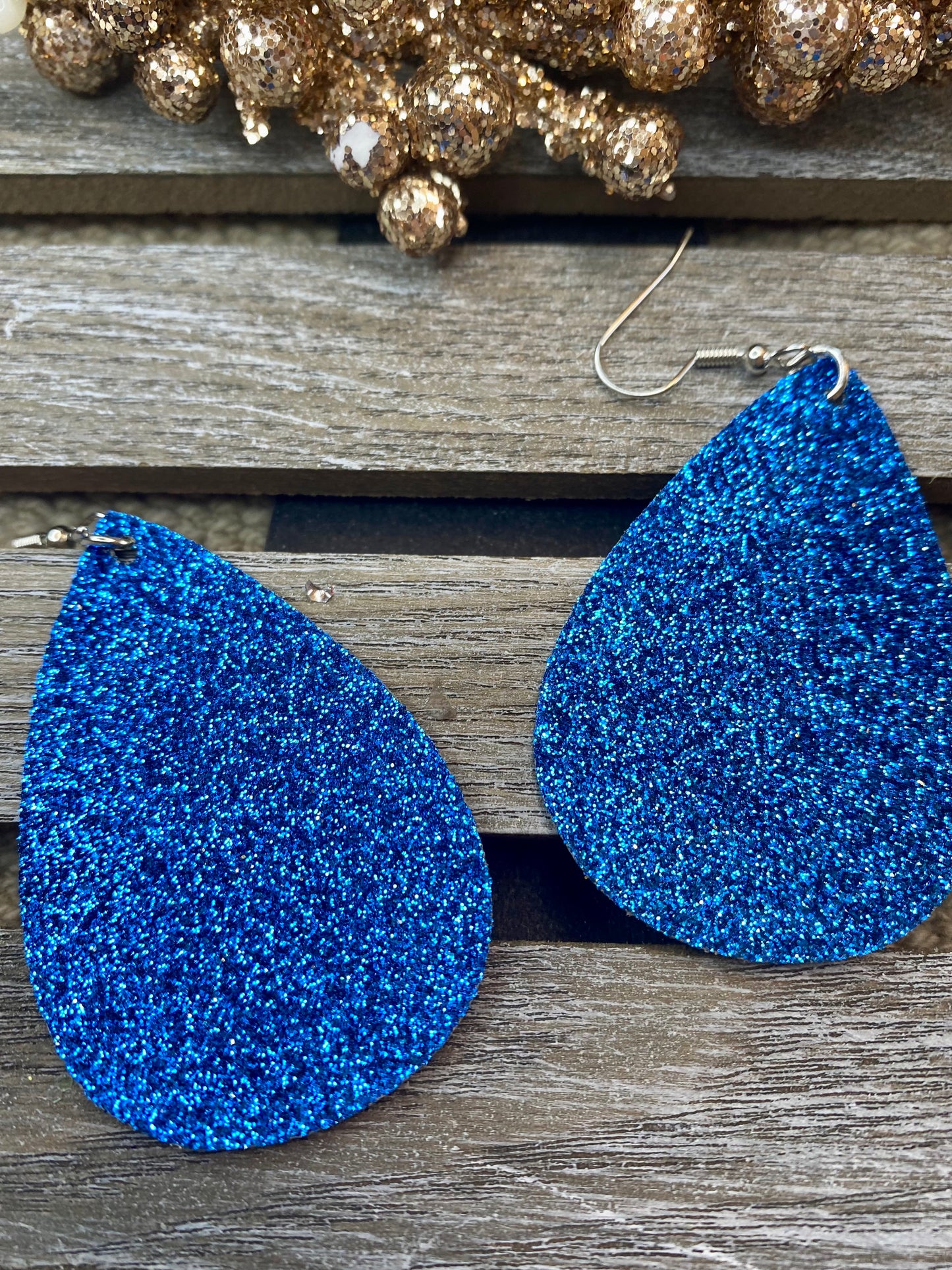 Glitter Teardrop Earrings - Various Colors - Stardust & Moonstone