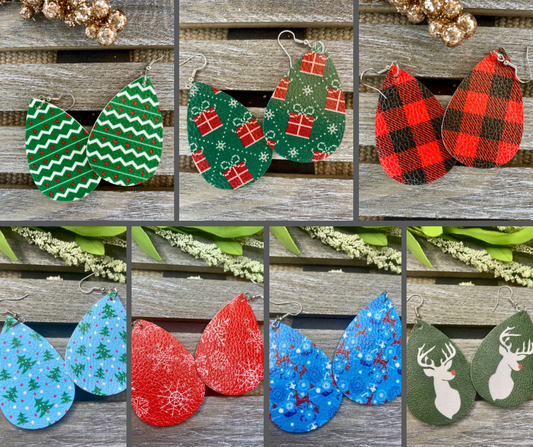 Holiday Teardrop Earrings - Stardust & Moonstone