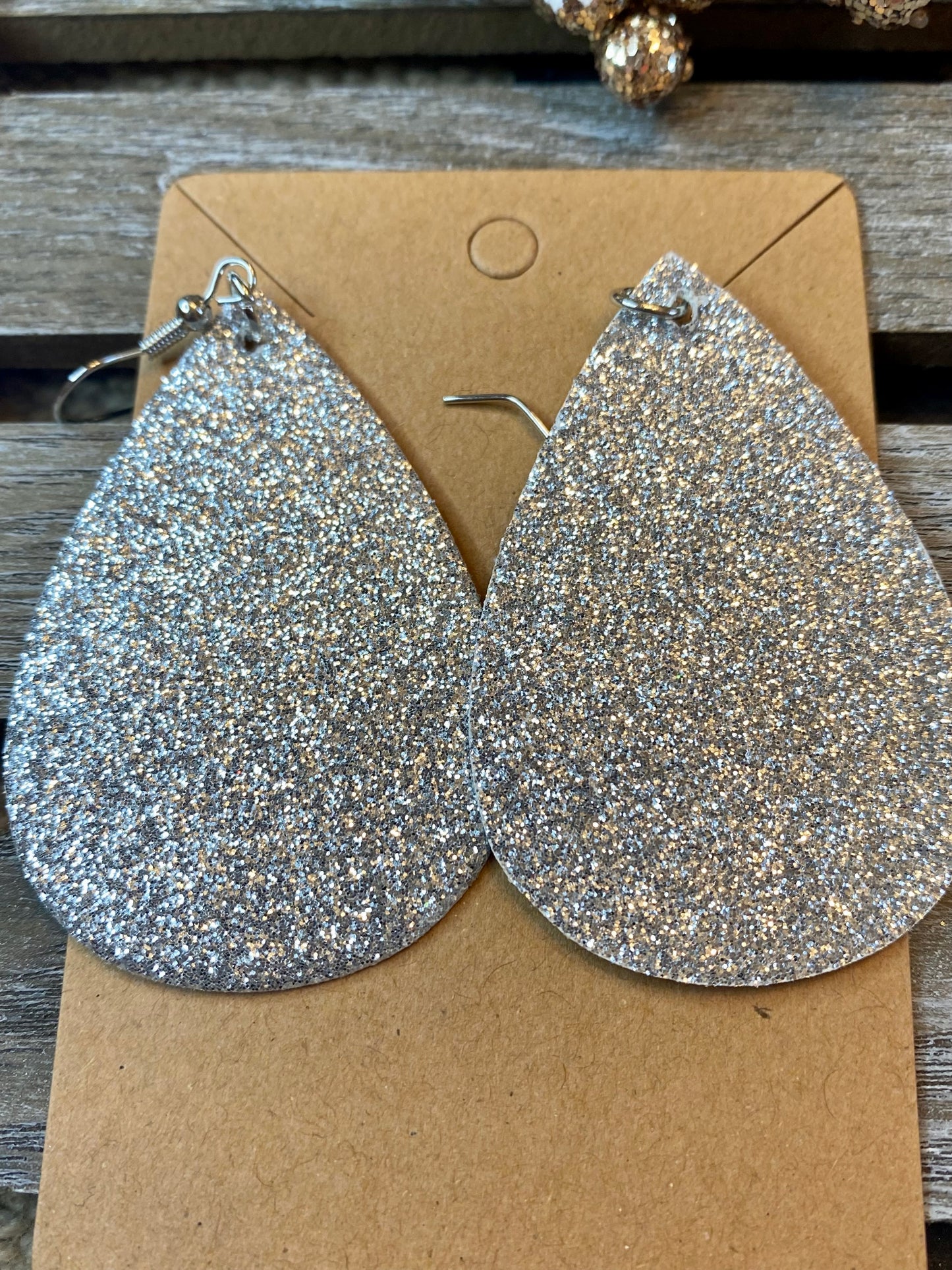 Glitter Teardrop Earrings - Various Colors - Stardust & Moonstone