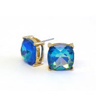 Load image into Gallery viewer, Blue Crystal Stud Earrings
