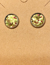 Load image into Gallery viewer, Glitter Stud Earrings - Various Colors - Stardust &amp; Moonstone

