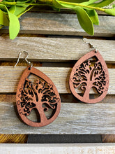 Load image into Gallery viewer, Wooden Tree Earrings
