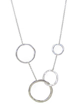 Load image into Gallery viewer, Multi Hoop Link Necklace - Stardust &amp; Moonstone
