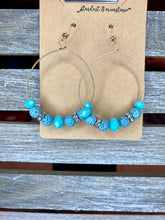 Load image into Gallery viewer, Lava Rock &amp; Bead Earrings - Various Colors - Stardust &amp; Moonstone
