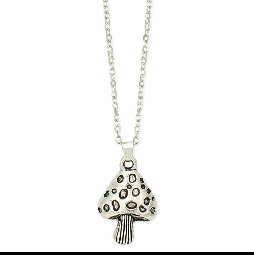 Silver Mushroom / Toadstool Necklace