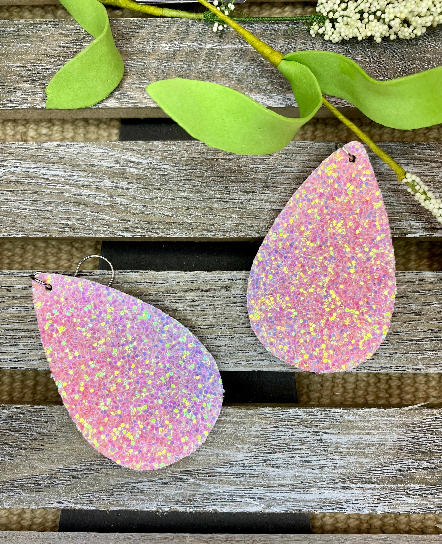 Glitter Teardrop Earrings - Various Colors - Stardust & Moonstone
