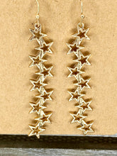 Load image into Gallery viewer, Gold Star Drop Earrings - Stardust &amp; Moonstone

