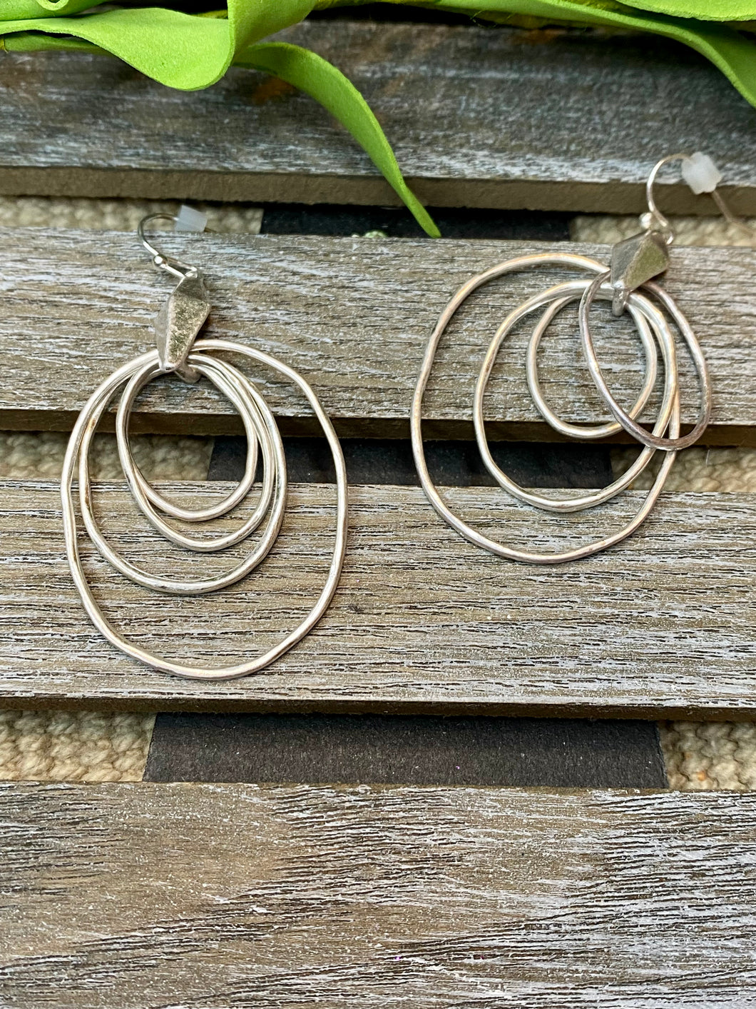Multi Hoop Silver Earrings