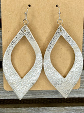 Load image into Gallery viewer, Open Leaf Silver Earrings - Stardust &amp; Moonstone
