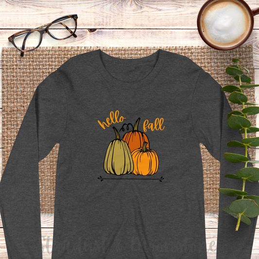 Hello Fall Unisex Long Sleeve Tee