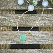 Load image into Gallery viewer, Mint Cushion Cut Pendant Necklace
