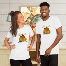 Load image into Gallery viewer, Hello Fall Unisex Pumpkin T-shirt 5 color options
