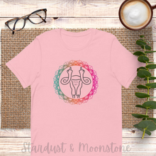 Load image into Gallery viewer, Mandala Uterus Middle Finger Shirt

