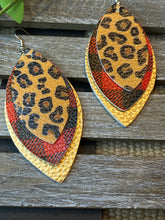 Load image into Gallery viewer, Layered Leather Earrings
