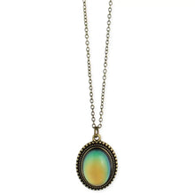 Load image into Gallery viewer, Burnished Gold Mood Pendant Necklace - Stardust &amp; Moonstone

