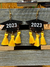Load image into Gallery viewer, 2023 Graduation Acrylic &amp; Tassel Earrings

